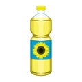 Sunflower oil bottle. Royalty Free Stock Photo